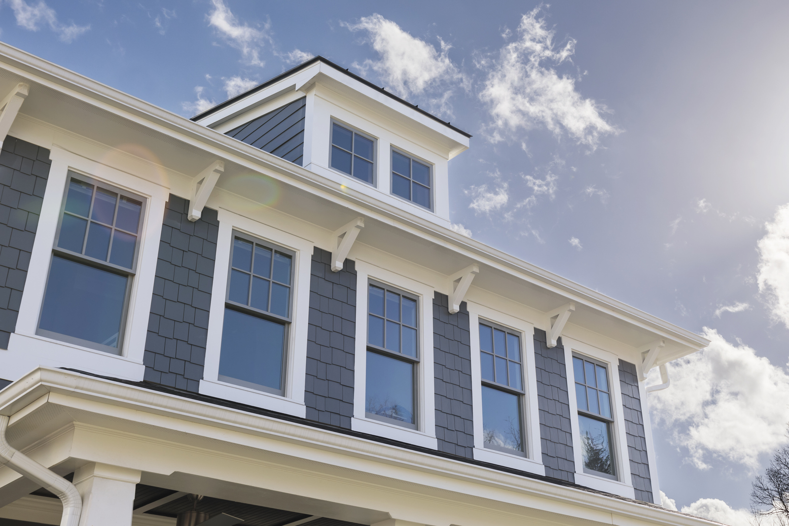 Windows on a two story house