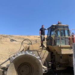 We can fix any glass-see this bulldozer winshield